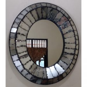 Antiqued Mirror Oval Iron MG 014195