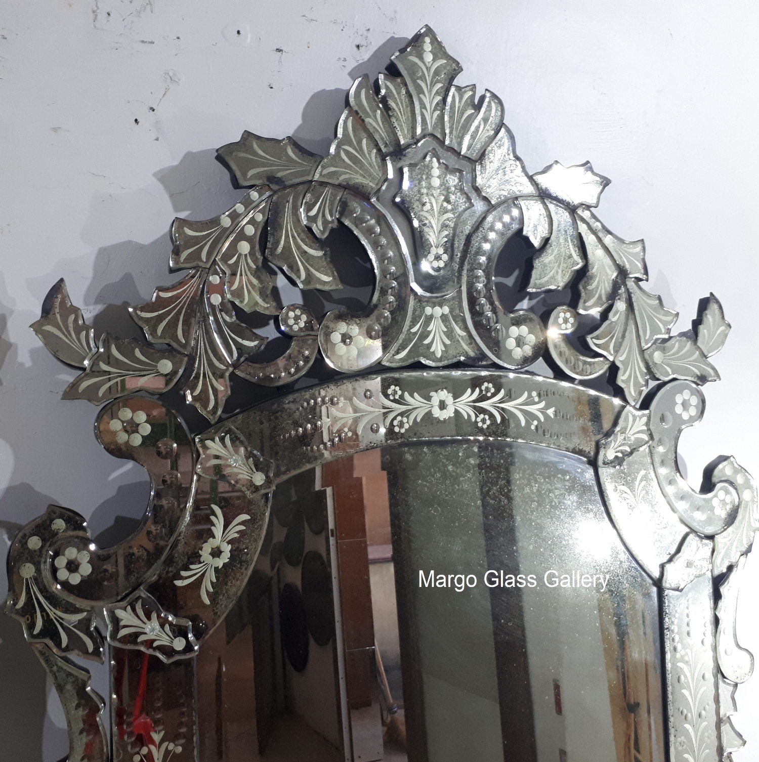 Distressed venetian mirrors