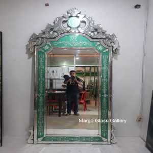 Venetian Mirror Large MG 080062 Green Frame