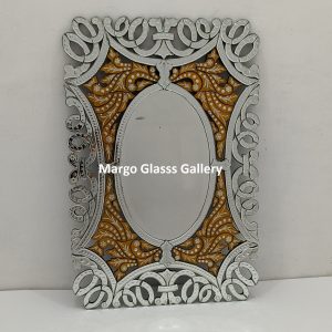 Venetian Mirror Batik Gold Glitter MG 080098