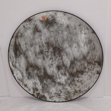 Round antique mirror