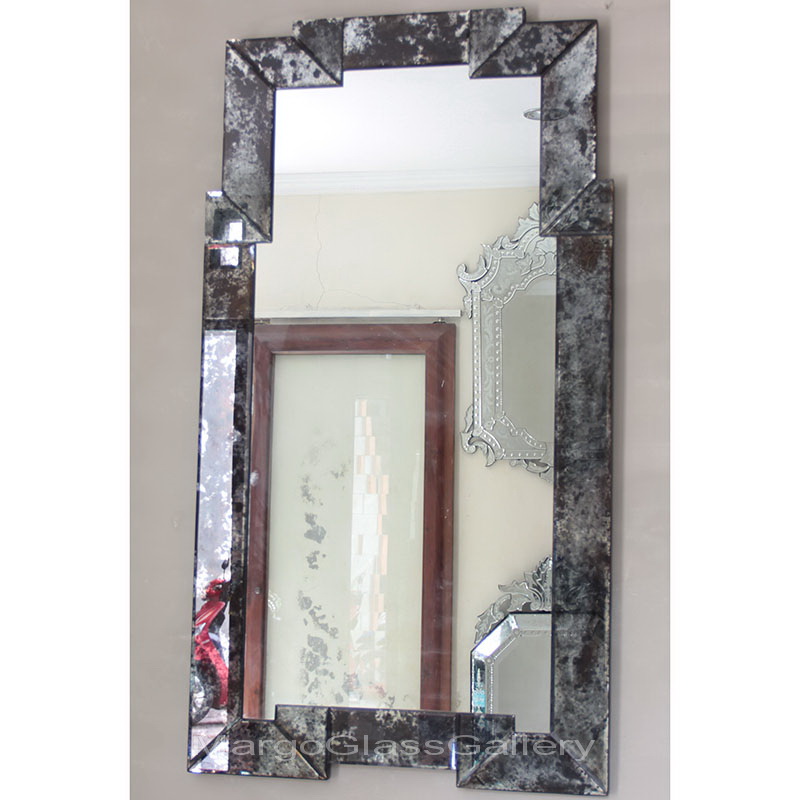Distressed Wall Mirror Antique