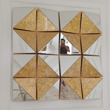 Square 3D Eglomise Wall Mirror