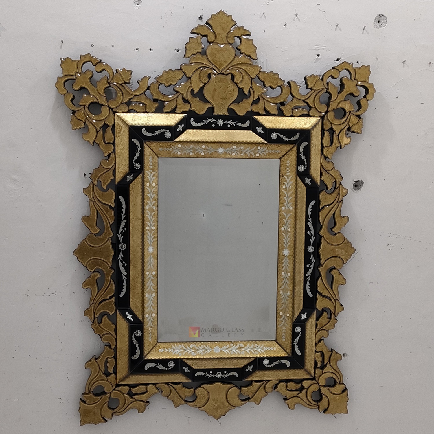 Venetian Verre Eglomise Wall Mirror